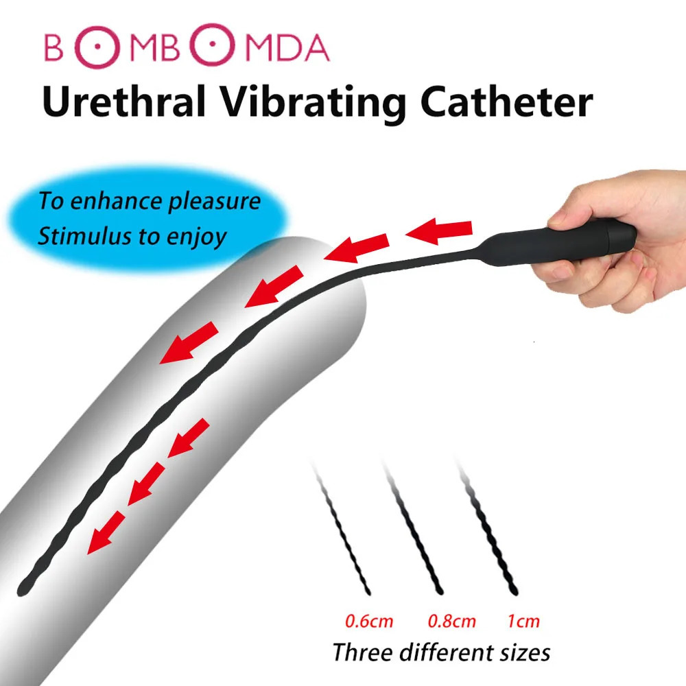 10 Frequency Urethral Vibrator Catheter Penis Plug Sex Toy for Men Vibrating Insertion Urethra Sound Dilator 251015