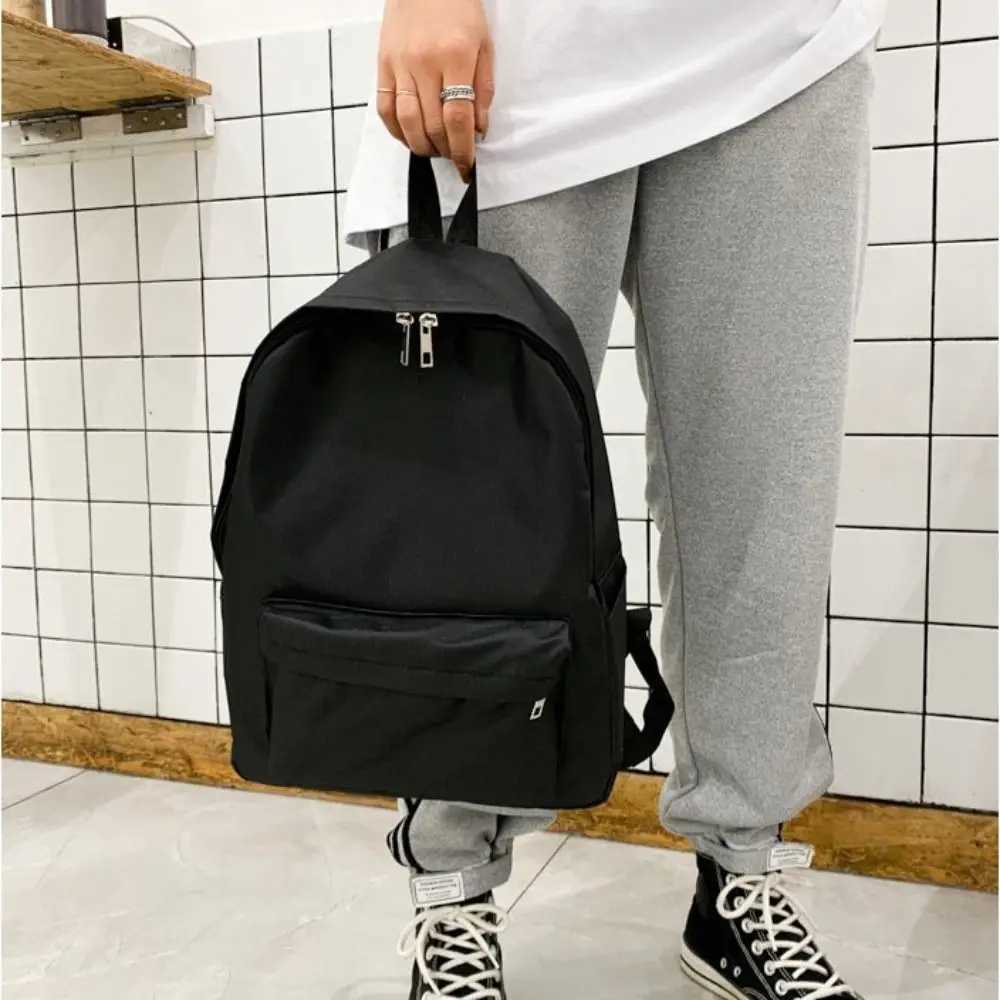 1PC Fashion Solid Color Backpack Gifts Large Capacity Schoolbag Book Bags Simple Travel Backpack School BagsT251016