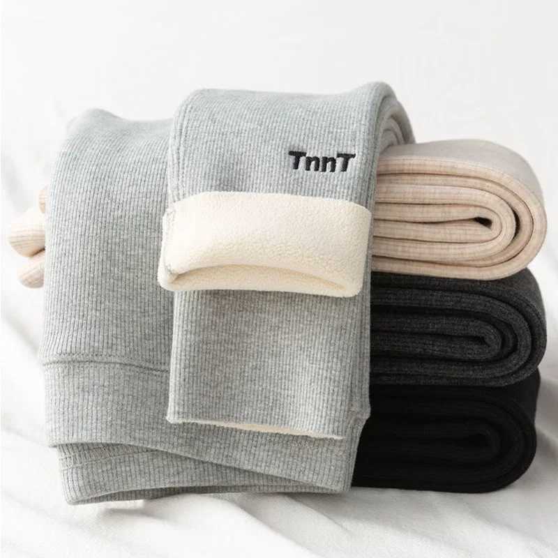 Wool Fleece Long Pants Womens Plush 2025 Autumn And Winter New Korean Students Skinny Tights Thermal Sports Leggings For WomenT251016