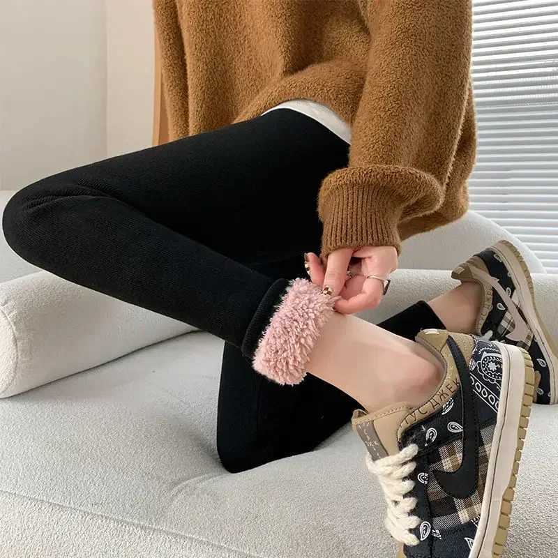 Ladies Winter Warm Thick Tights Thermal Leggings Fleece Lined Pants Skinny Long Johns Thermos Pantyhose Plus Size For WomenT251016