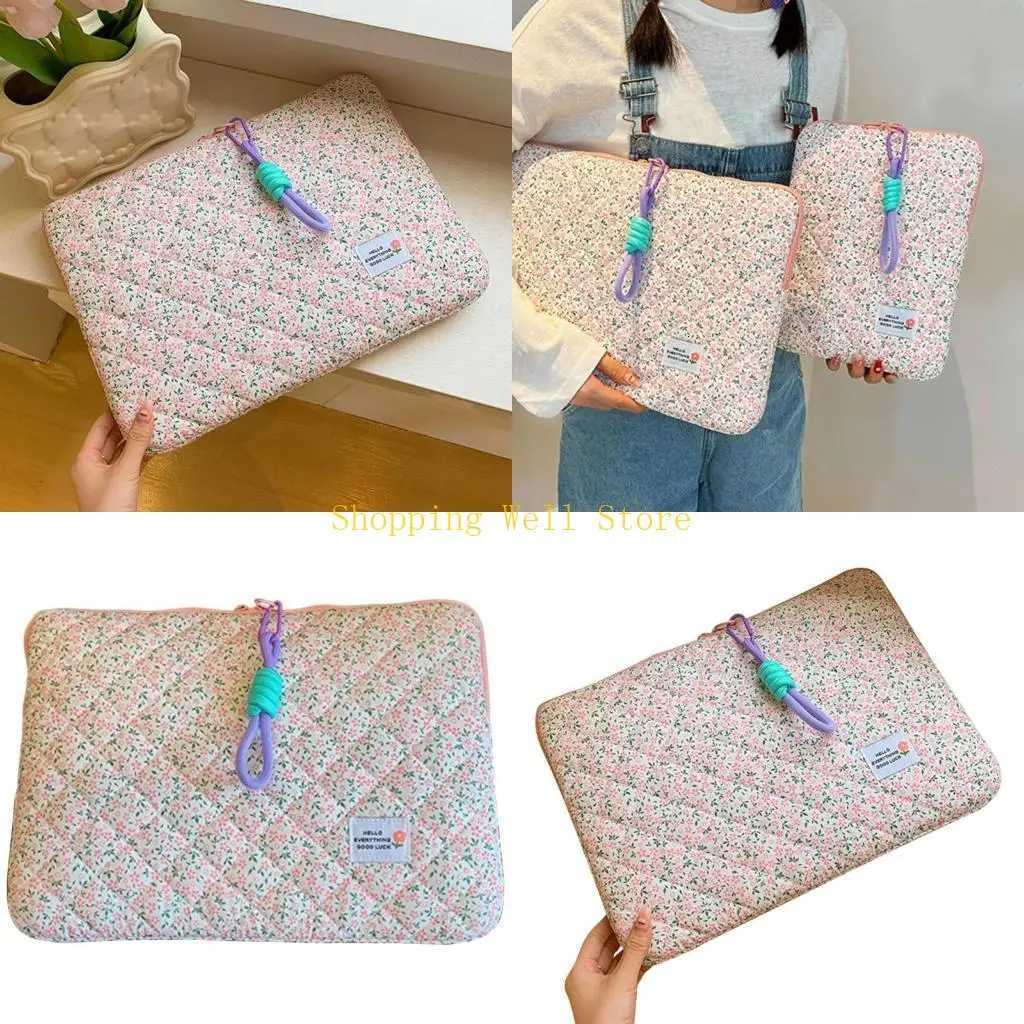 KX4B Floral Laptop Sleeve Computer Bag 111415 Computer Practical Notebook Bag Flower Pattern Laptop SleeveW251015