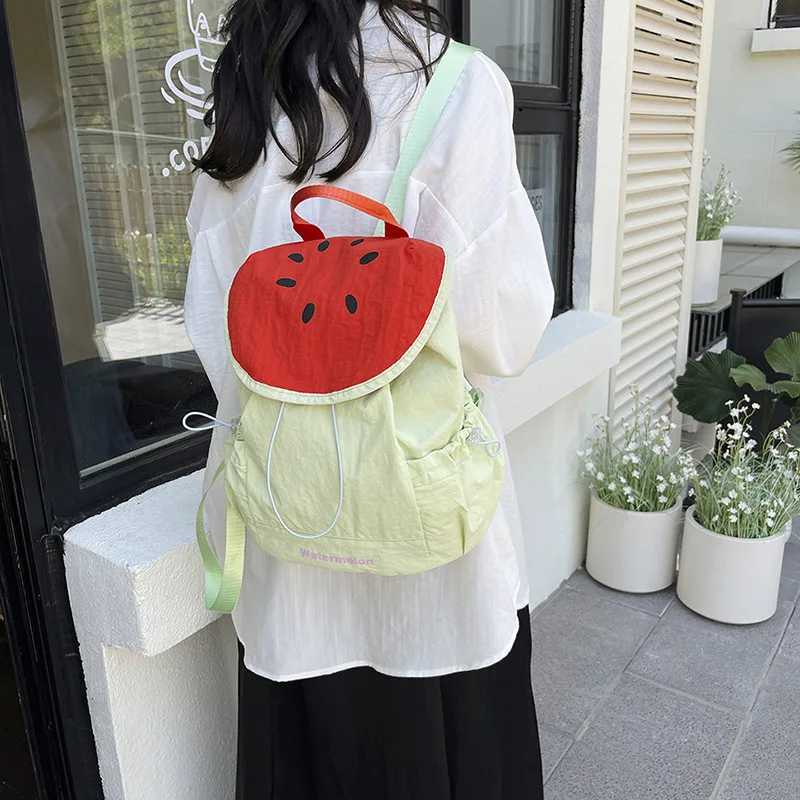 Women Backpack Preppy Style Versatile Commuting Backpacks Student Travel Casual Sports Color Clashing Drawstring Nylon BagT251016