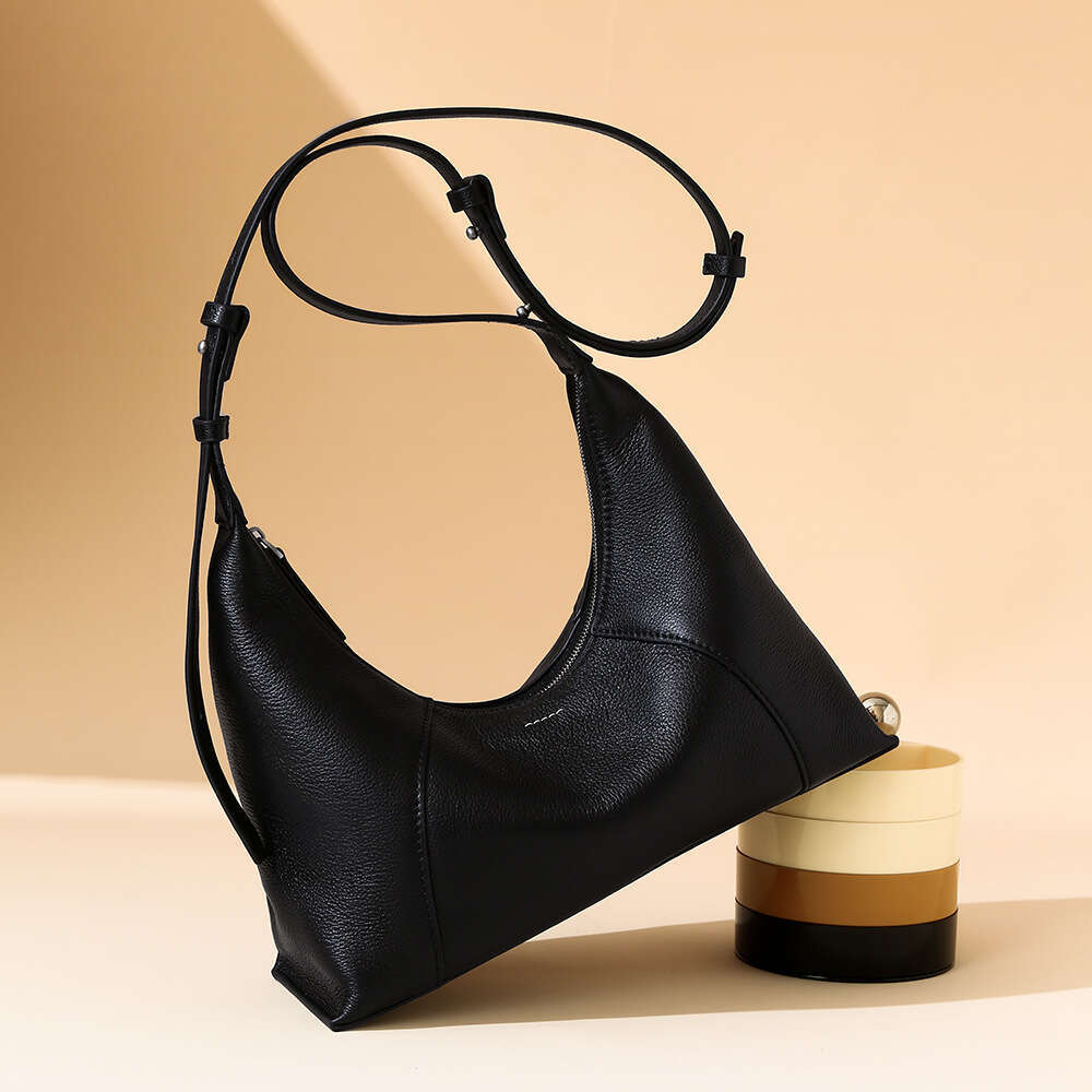 Luxury bag Niche Style Underarm New Fashion Genuine Leather Women s High end Feel Single Shoulder Crossbody Dumpling Large Capacity Bag for