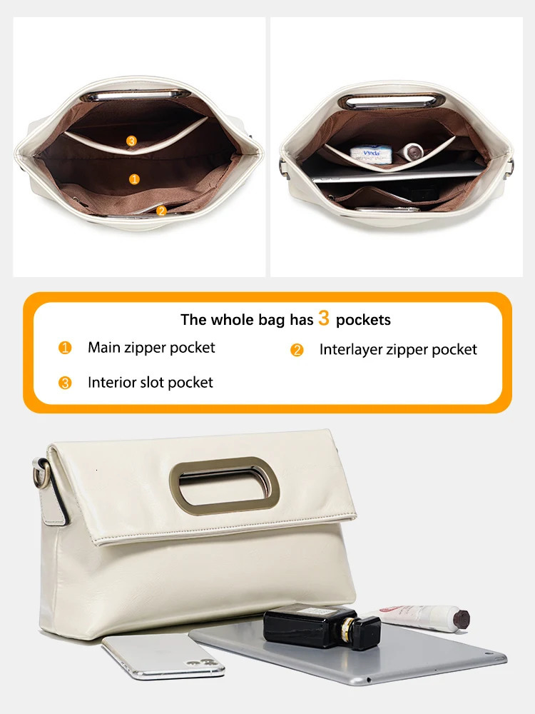 Zency Genuine Leather Vintage ner Handbag For Women Large Capacity Shoulder Bag Brown Crossbody Tote Purse 251014