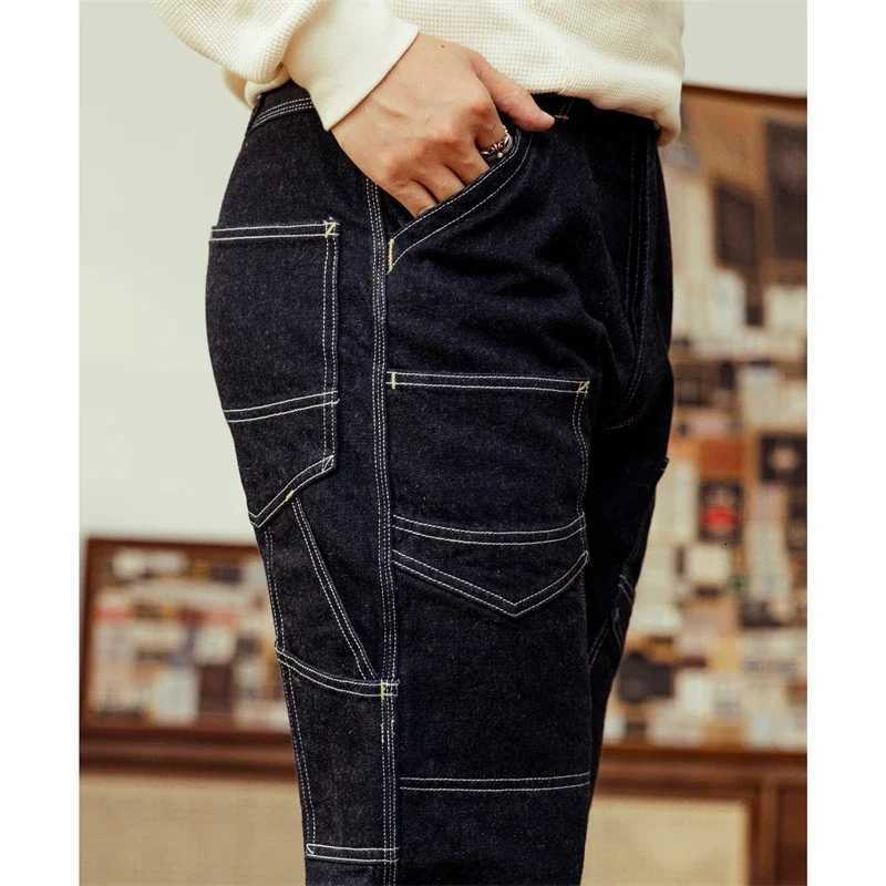 Red Tornado Retro Derrickman Pants American Casual Style Mens Jeans Amekaji X251016