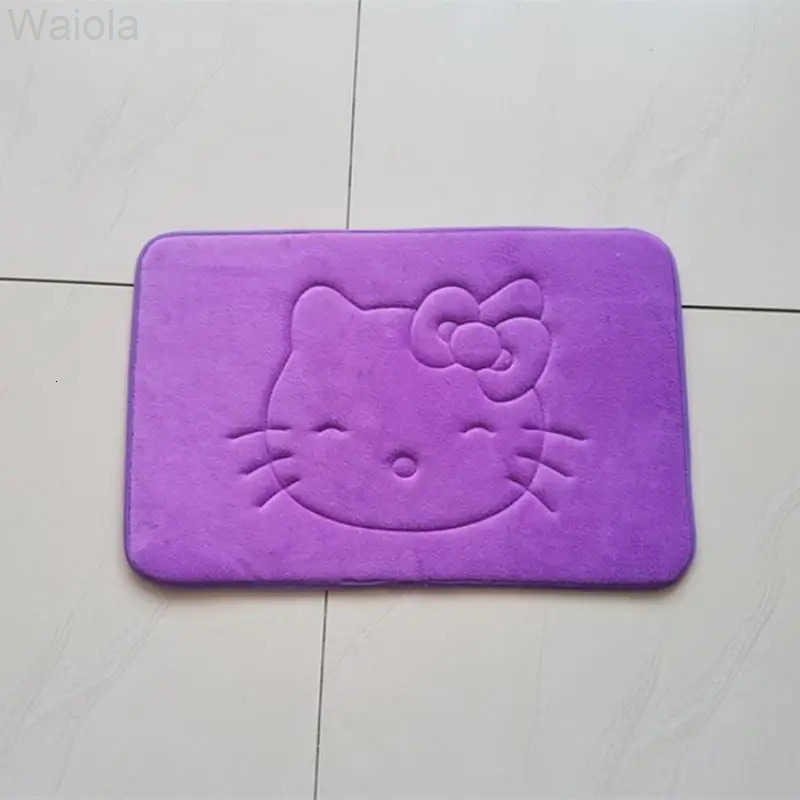 Sanrio Kawaii Hello Kitty Cartoon Entrance Carpet Thick and Cute Coral Fleece Bathroom Floor Mat Absorbent AntiSlip Mat 2024 L251016