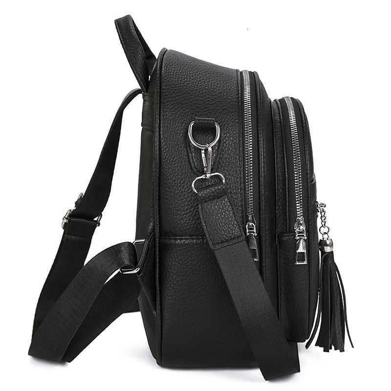 Shoulder Bag for Women 2025 New Fashionable Solid Color Womens Backpack Casual Soft Leather Multi functional Backpack CommuterT251016