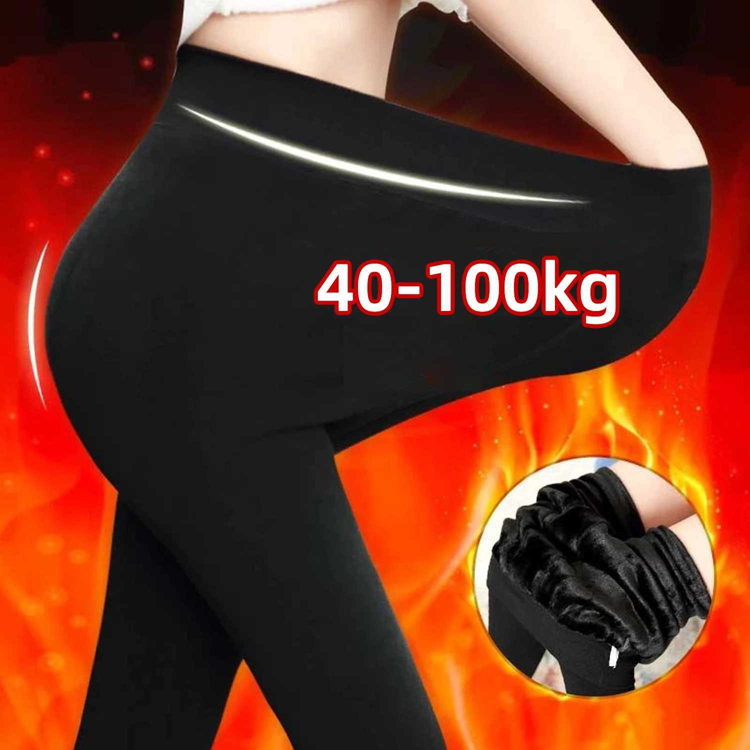 Women Thermal Sexy Leggings Winter Warm Elastic Translucent Pantyhose Female Fleece High Waist Slim Thicken Tight PantsT251016