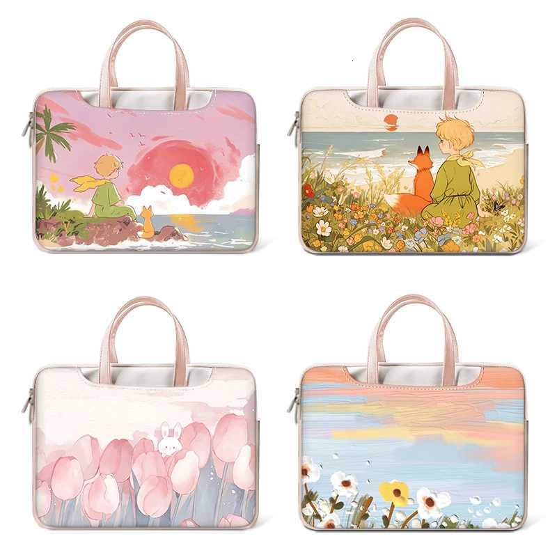 Laptop Sleeve PU Laptop Bag Multifunction Case 12 13 14 15 16 17 inch Handle Bag Cute Carrying Bag For MacbookDellHPAsusAcerW251015