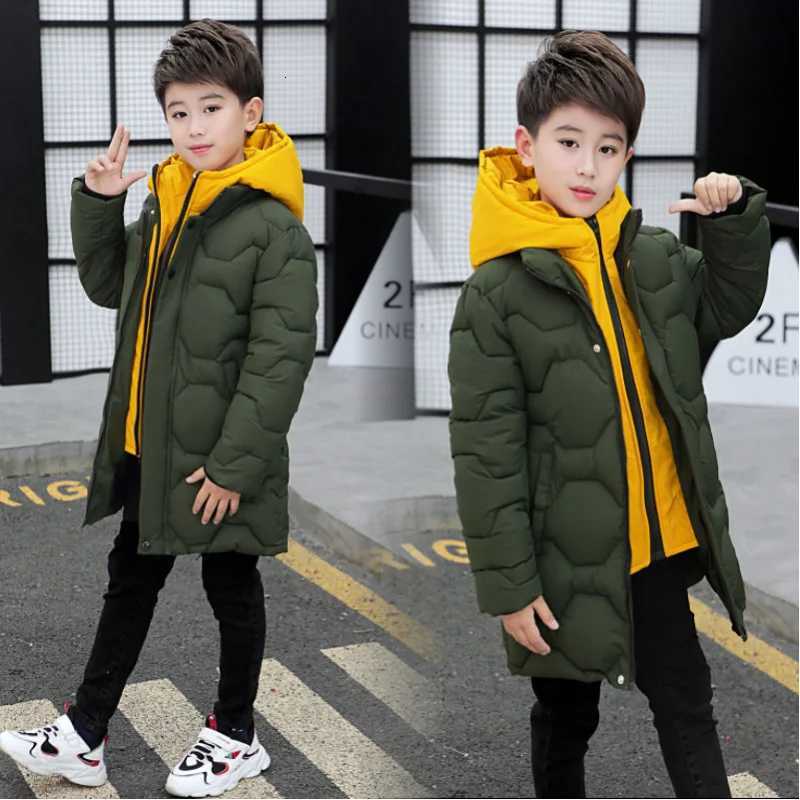 2025 Children Boys Jacket Thick 9 Winter 8 Warm Coat Fashion Parka Hooded Outerwear Clothes for Kids Boy Clothing 10 12 14 YearT251016