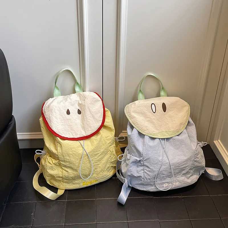 Women Backpack Preppy Style Versatile Commuting Backpacks Student Travel Casual Sports Color Clashing Drawstring Nylon BagT251016