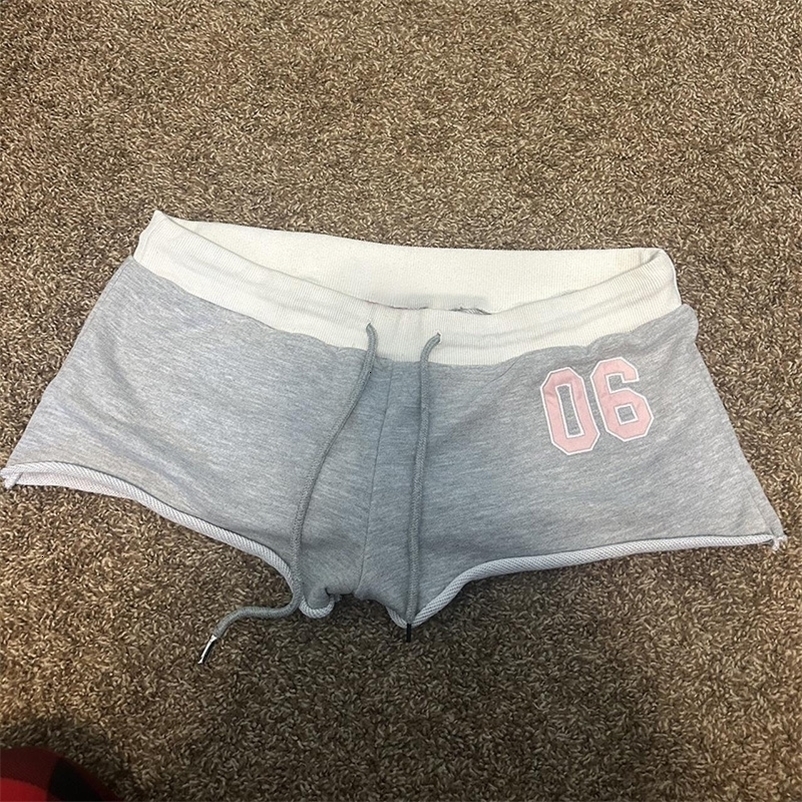 Y2K Super Shorts Cute Goth casual girl Short letter embroidery Solid color shorts Sexy fashion street emo girl 251015