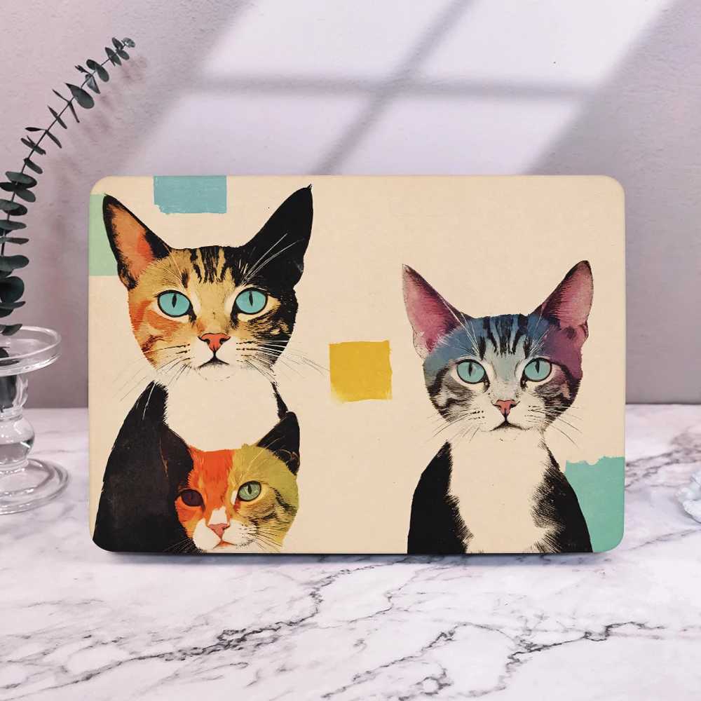 Cat Family Print Hard Case For MacBook M4 Pro 14 16 2023 M2 2022 Air 13 A2681 A2337 M1 2020 A2179 A1932 Air 13 A1466 Air15 A2941W251015