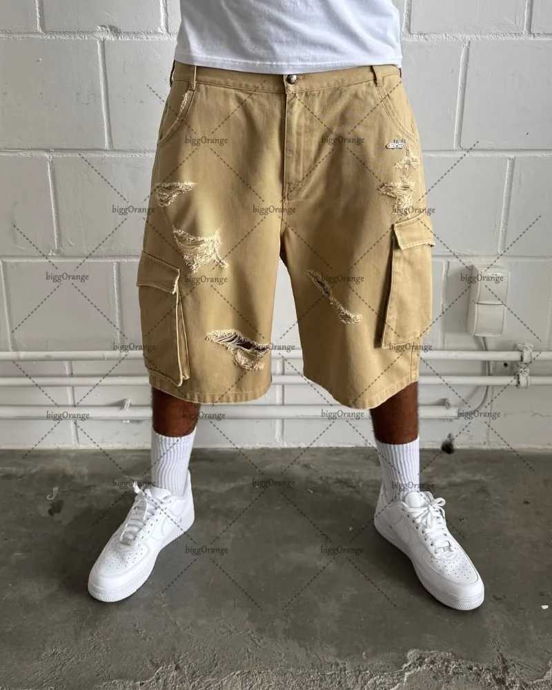American Summer New Multipocket Work Shorts Men Street Hiphop Harajuku Y2K Fashion Casual Retro Loose Pinch Pants Women J251016