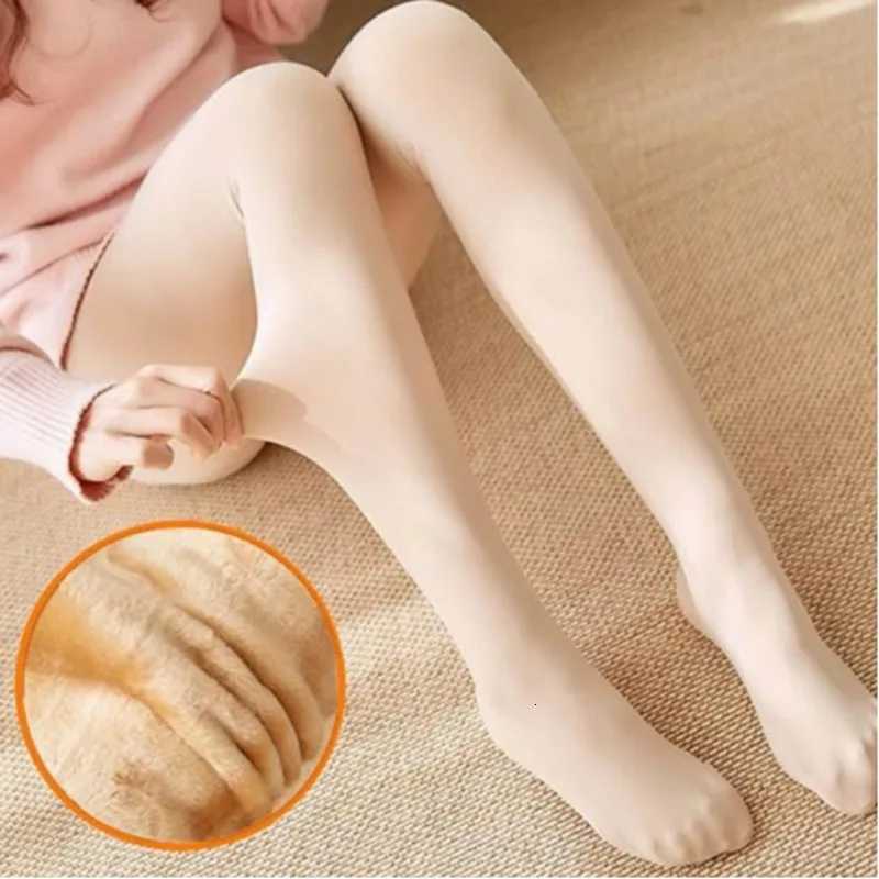 Plush Lined Leggings Women Thick Soft Velvet Warm Pantyhose Girls Elastic Thermal Pants Multicolor Outdoor High Waist TightsT251016
