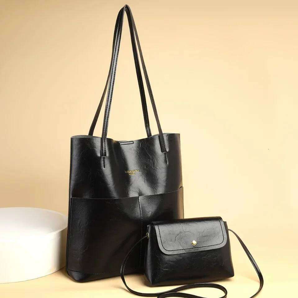 Autumn New Large Capacity Women's Soft Leather Shoulder Crossbody Classic Retro Tote Bag Handbag Suotong251016 Suotong251016 Suot251017