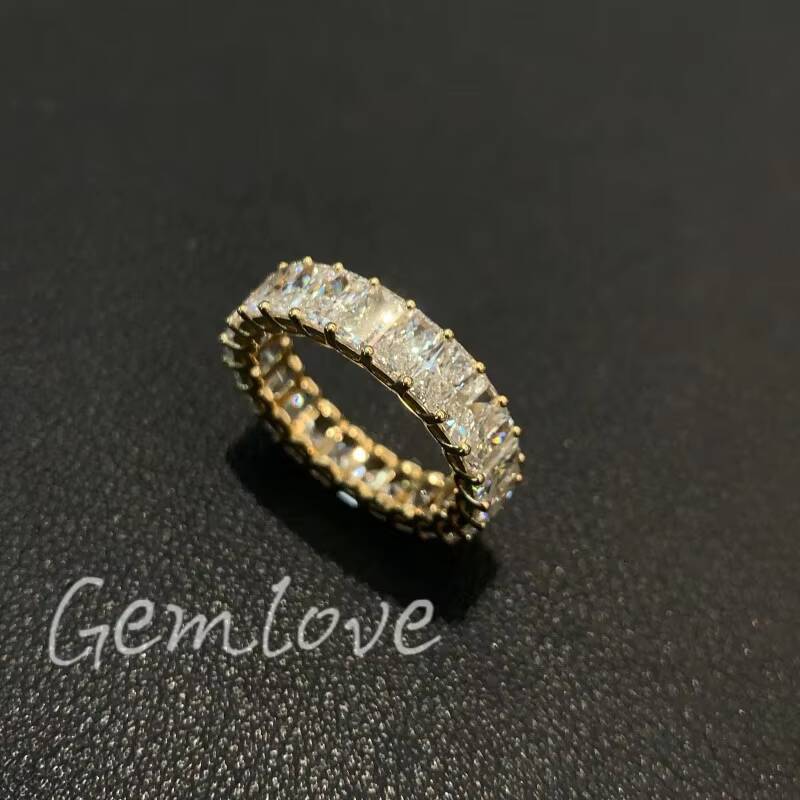 moissanite ring Mens Diamond Engagement Ring 18K Gold Lab Grown VVS Wedding Band Iced Out Hip Hop Jewelry Custom Luxury Ring