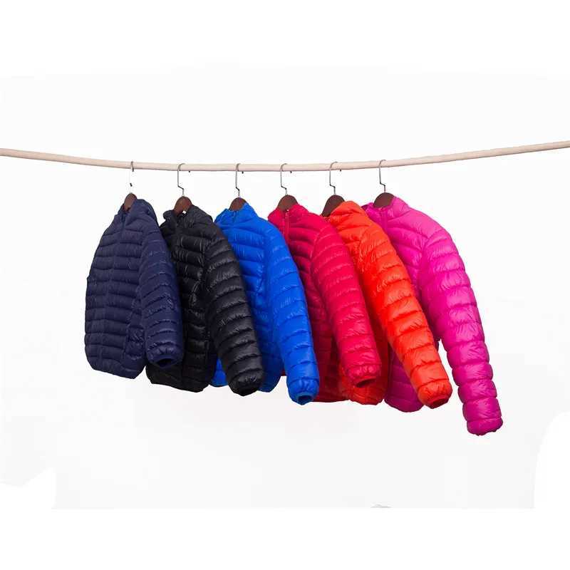 Lightweight Kids Down Puffer Jacket 2025 Winter Warm Outerwear for 4 To 6 8 10 12 Years Boys Girls Multi Bright ColorsT251016