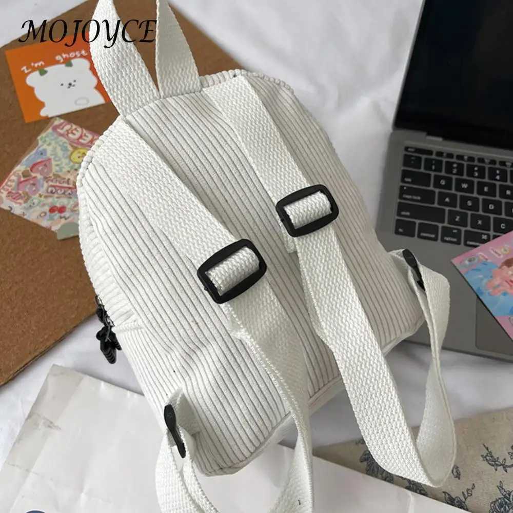 Women Fashion Mini Backpack Versatile Corduroy Backpack Casual Student Girls Bookbag Retro Travel Backpack Aesthetic PurseT251016