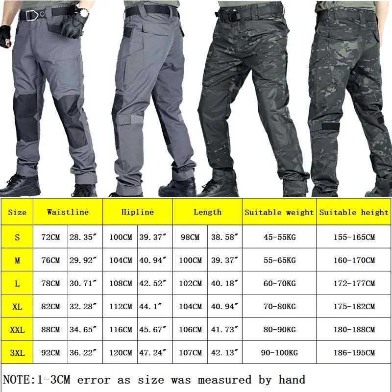 Military Tactical Pants Men Trousers Waterproof Multipocket Casual Pants WearResistant Cargo Pant Training Outdoor Workwear J251203