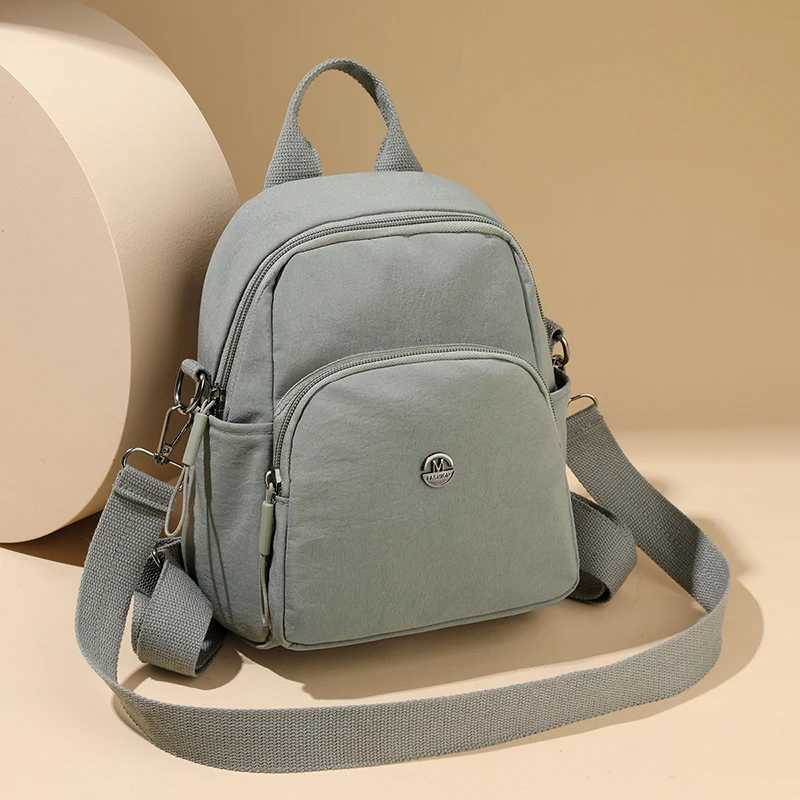 Koreanstyle Largecapacity Nylon Fabric Doubleshoulder Bag for Women Ins Lightweight Casual Commuting Backpack Simple SchooT251016