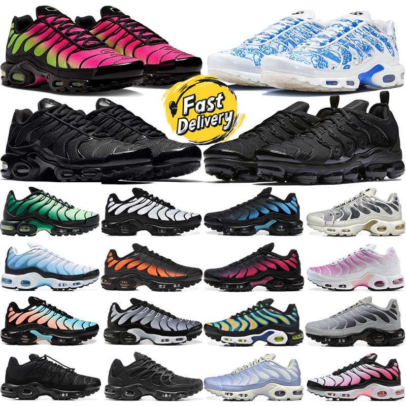 Tn Tnss Plus Chaussure Tn3 Lisboa Hyper Pink Volt Triple Black White Naples Running Shoes Sneakers Men Women Red Total Orange Purple Outdoor Sports EUR 36-49