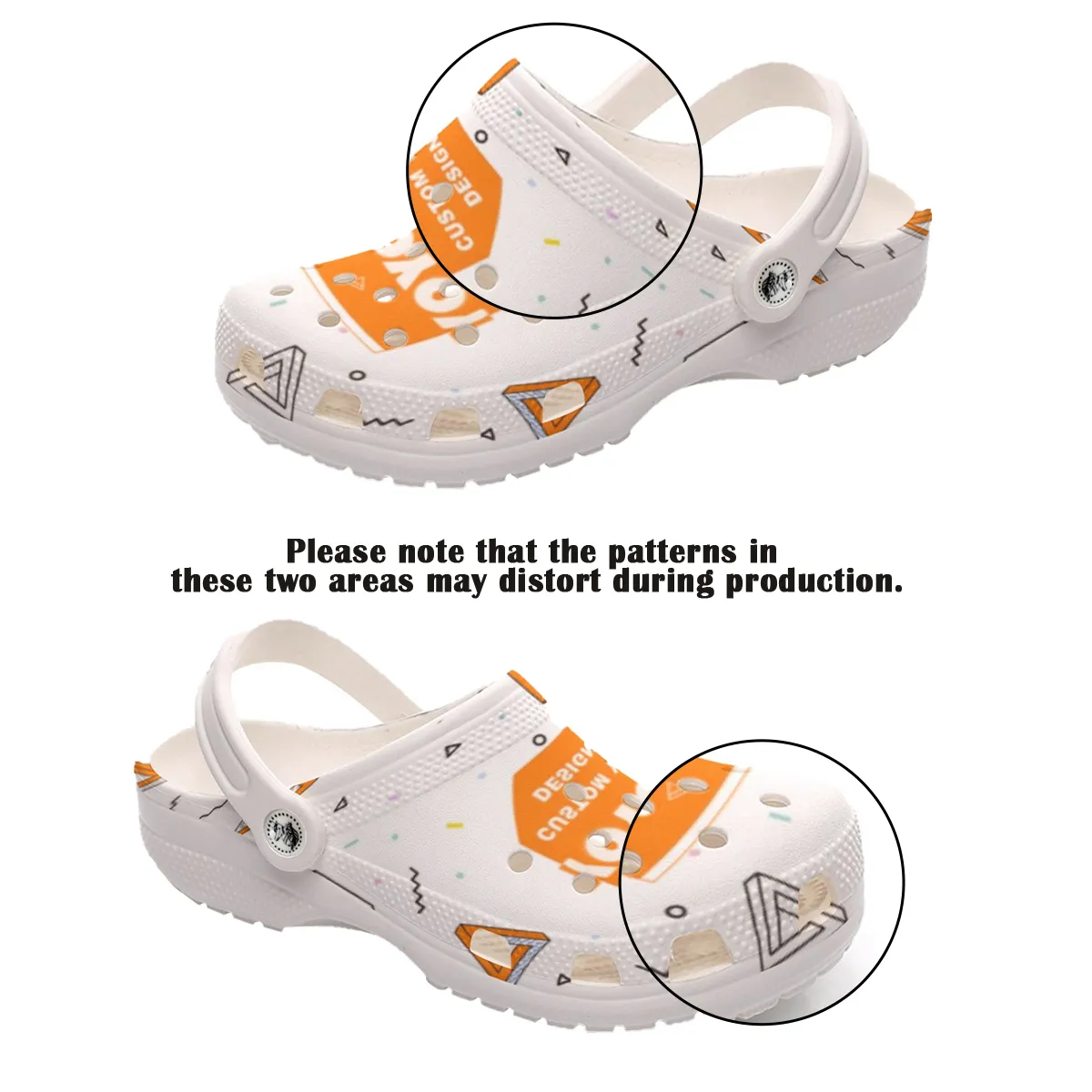 DHgatepod Men's Allover Print Classic Clogs | 2-Way Sandal & Slipper | Lightweight Soft EVA | Indoor Outdoor Use