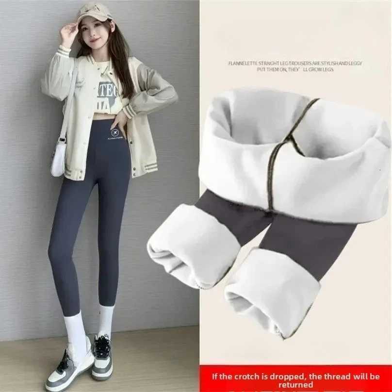 Women Thermal Leggings Winter Warm Elastic Translucent Pantyhose Female Fleece Thermal High Waist Slim Thicken Tight PantsT251016