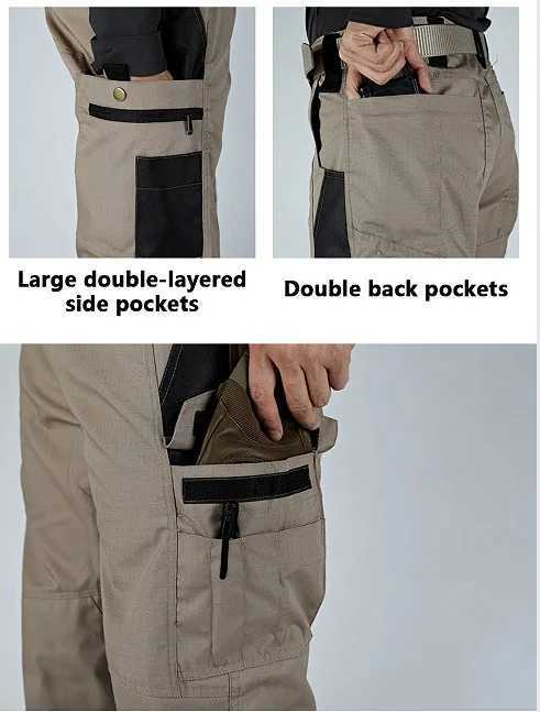 MultiPocket Mens Tactical Casual Pants Cargo Pants Outdoor Hiking Trousers WearResistant Training Overalls J251203