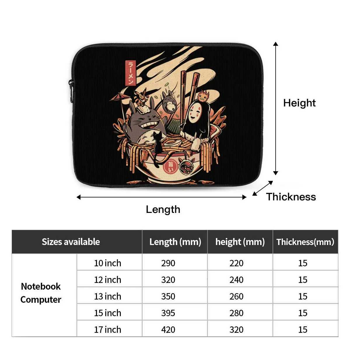 Shockproof Case 12 13 15 17 Inch Ramen Pool Party Laptop Bag Sleeve Notebook Bag CaseW251015