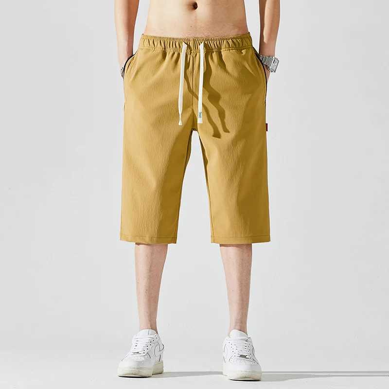 Elegant Fashion Harajuku Slim Fit Ropa Hombre Loose Casual Shorts Solid All Match Sports Shorts Thin Style Pockets Capri Pants J251016