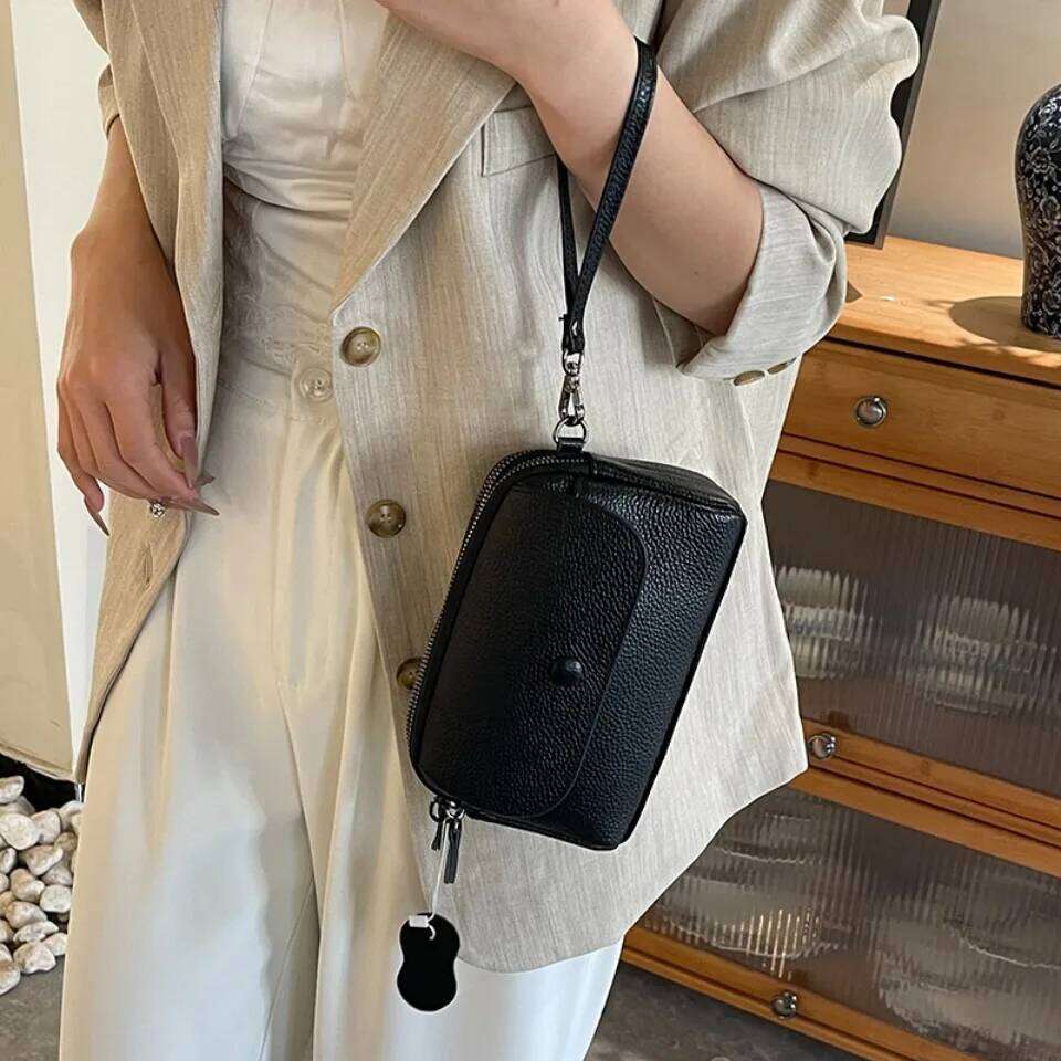 Genuine Leather 2 Layers Women's Cowhide Crossbody For Women Girls Purses Wallet Clutch Phone Shoulder Bag New Suotong251016 Suotong251016 Suot25