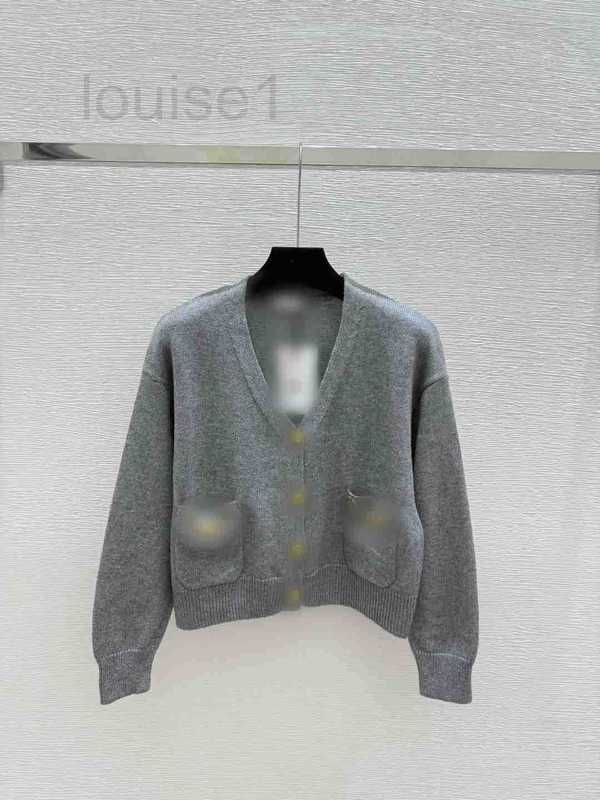 Women's Knits & Tees Designer Brand Ce Home 25 Early Autumn New Solid Color Simple V-neck Knitted Cardigan Long Sleeve Top for Women FCIC