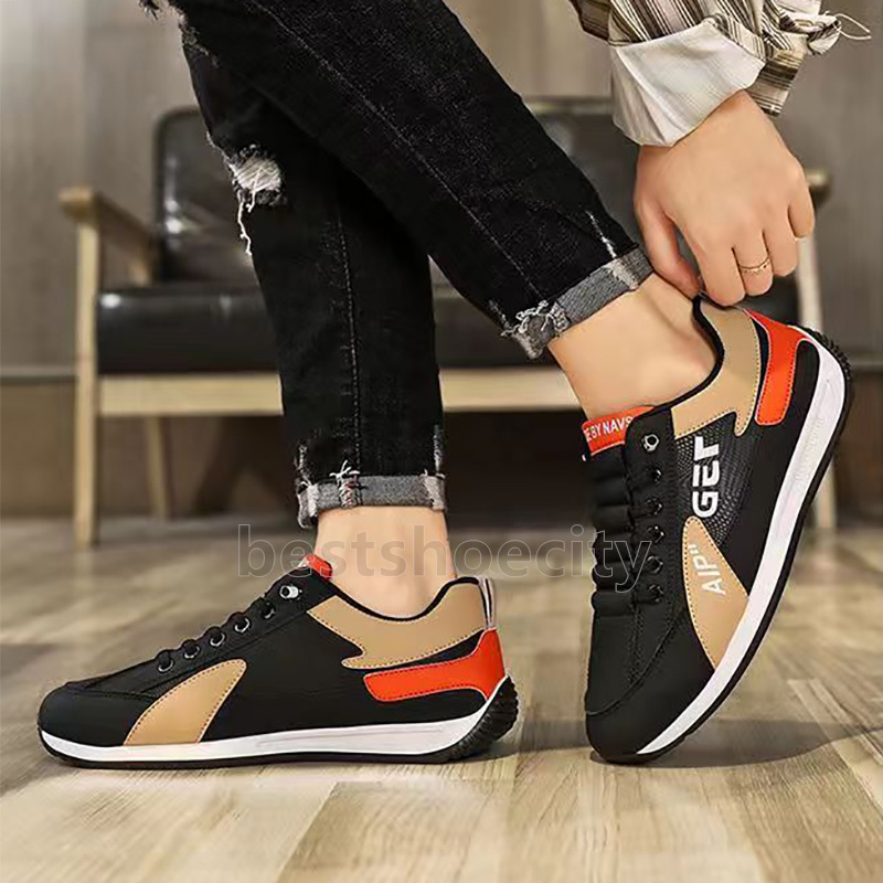 Retro Designer running shoes Training mens trainers Classic Black white grey comfort Outdoor Durable Slip-on sneakers size 39-44