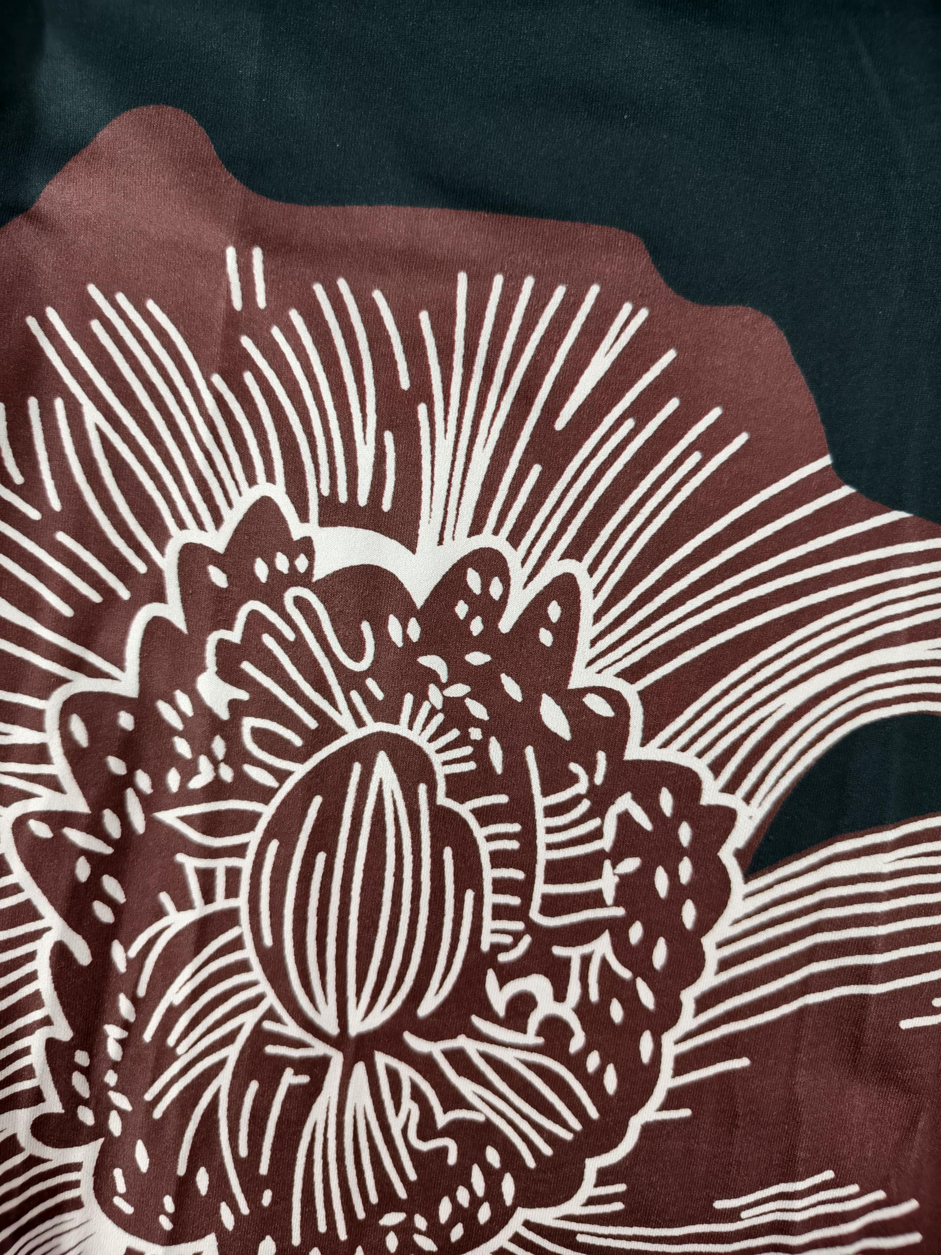 Women's Casual Vacation Square Neck Floral Printed Loose Milk Silk Jumpsuit - Black-CF53756