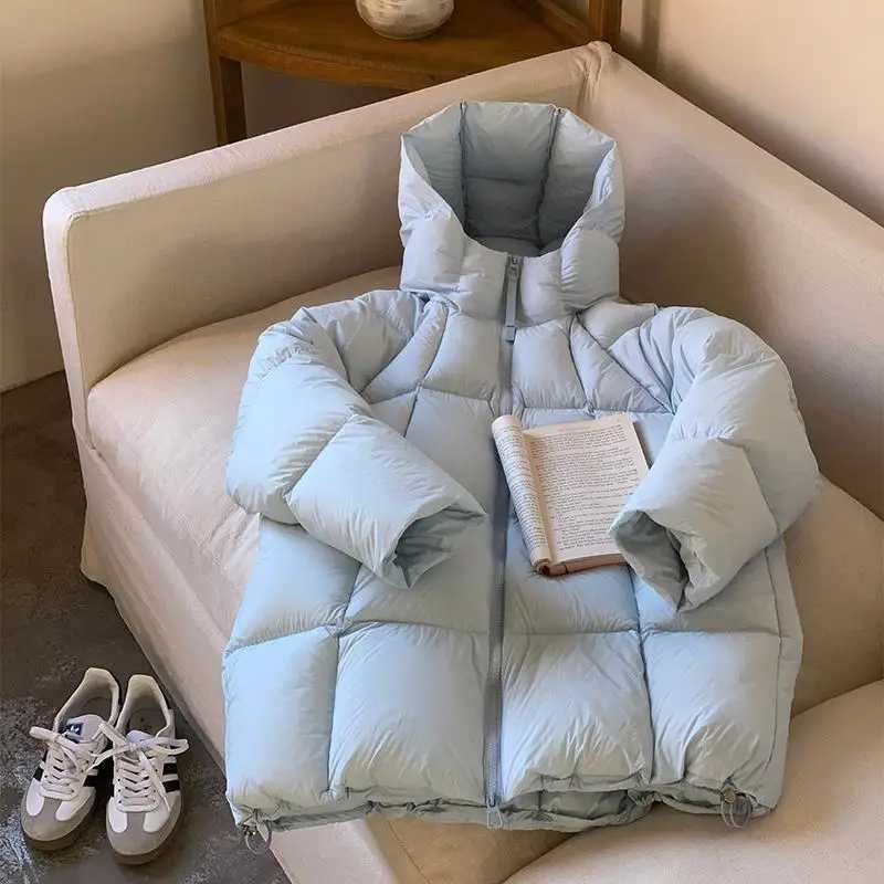 Midlength Down Cotton Coat Thicken New Grils Children Fashionable Korean Loose Casual Solid Comfortable Warm WinterT251016