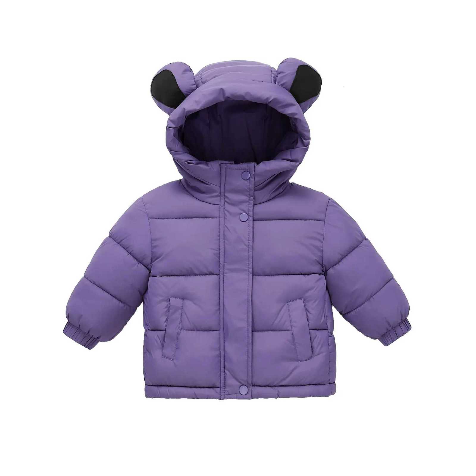 Winter Coats Girls Kids Winter Jacket Boys Hooded Solid Toddler Outwear Windproof Warm Little Girs Jacket D48T251016