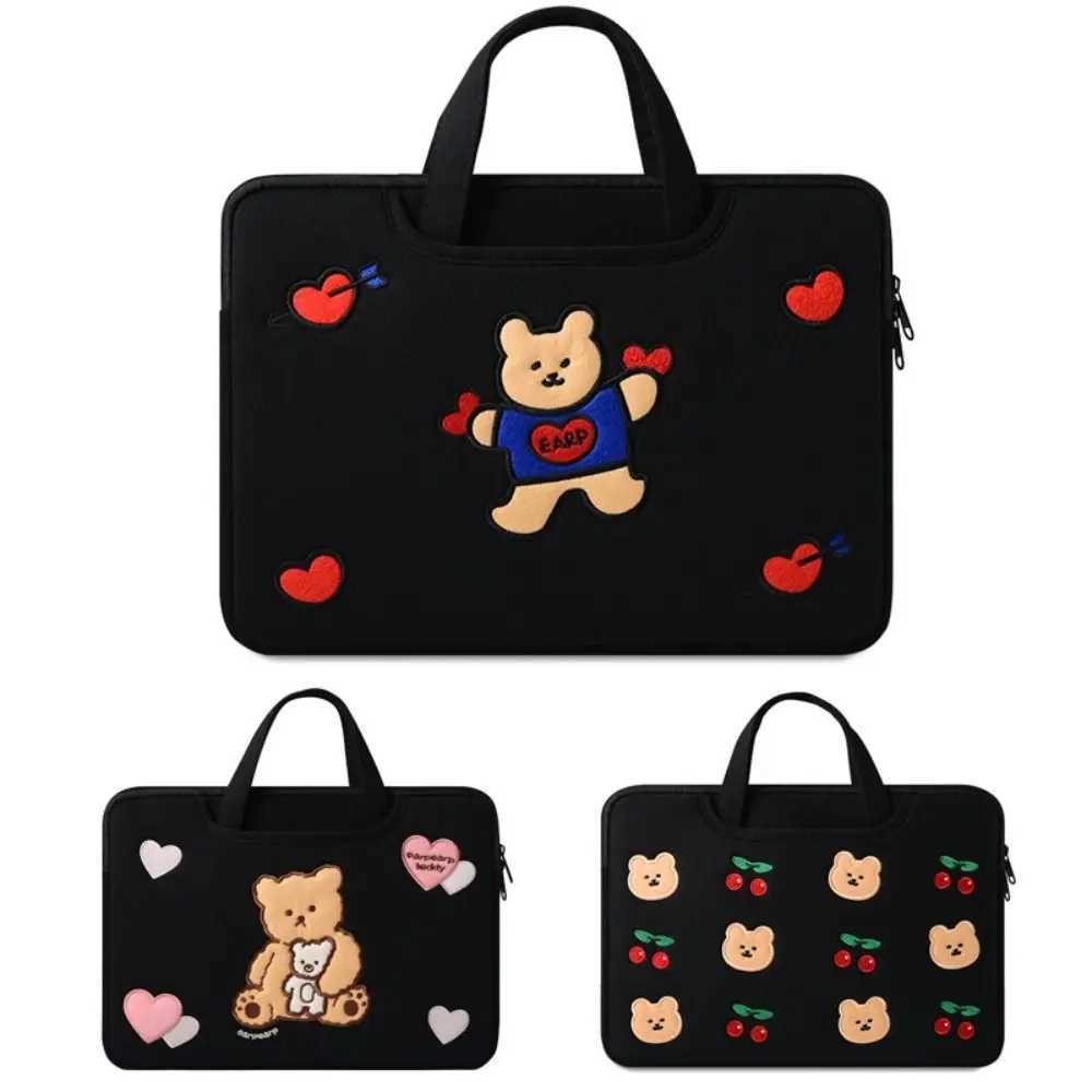 Universal Cartoon Laptop Sleeve Case Shockproof Large Capacity Computer Handbag Cute Embroider Tablet Protective CoverW251015