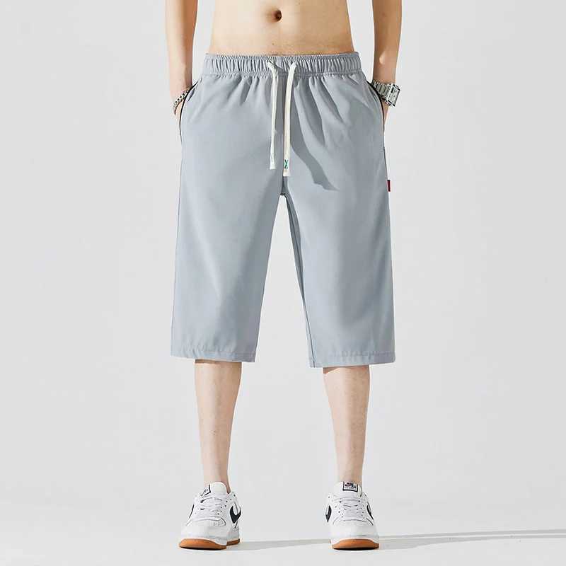 Elegant Fashion Harajuku Slim Fit Ropa Hombre Loose Casual Shorts Solid All Match Sports Shorts Thin Style Pockets Capri Pants J251016