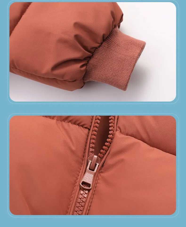 Kids Boys Girls Christmas Hooded Jacket Winter Thicken Warm Baby Solid Color Outerwear Fashion Zipper Casual Clothes 26 YearsT251016