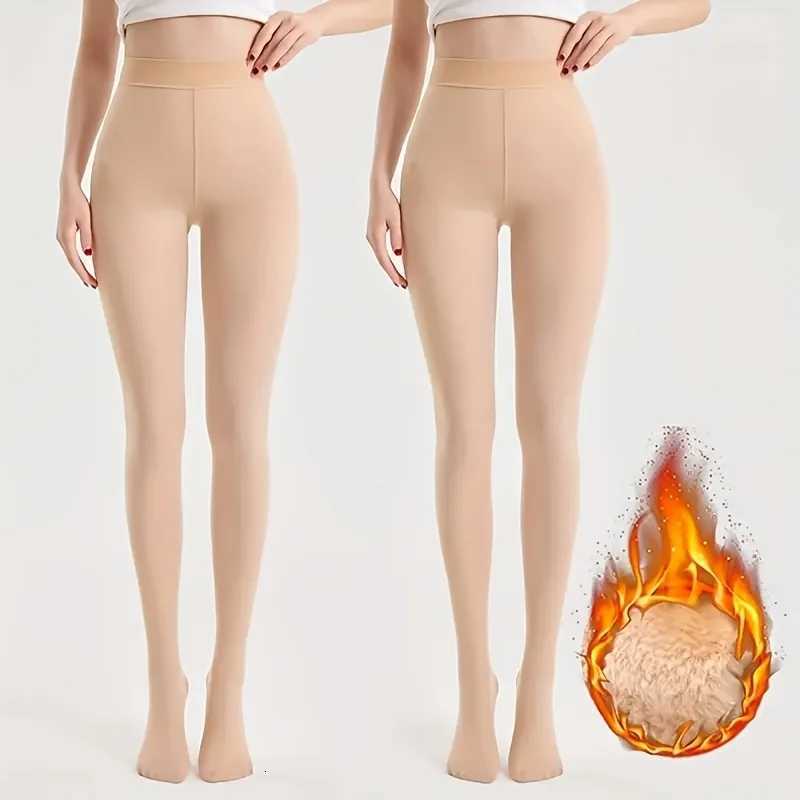 Pantyhose Womens Thick FleeceLined Tights Warm Slimming Nylon Leggings Soft Stretchy Beige Nude Pantyhose Machine WashableT251016