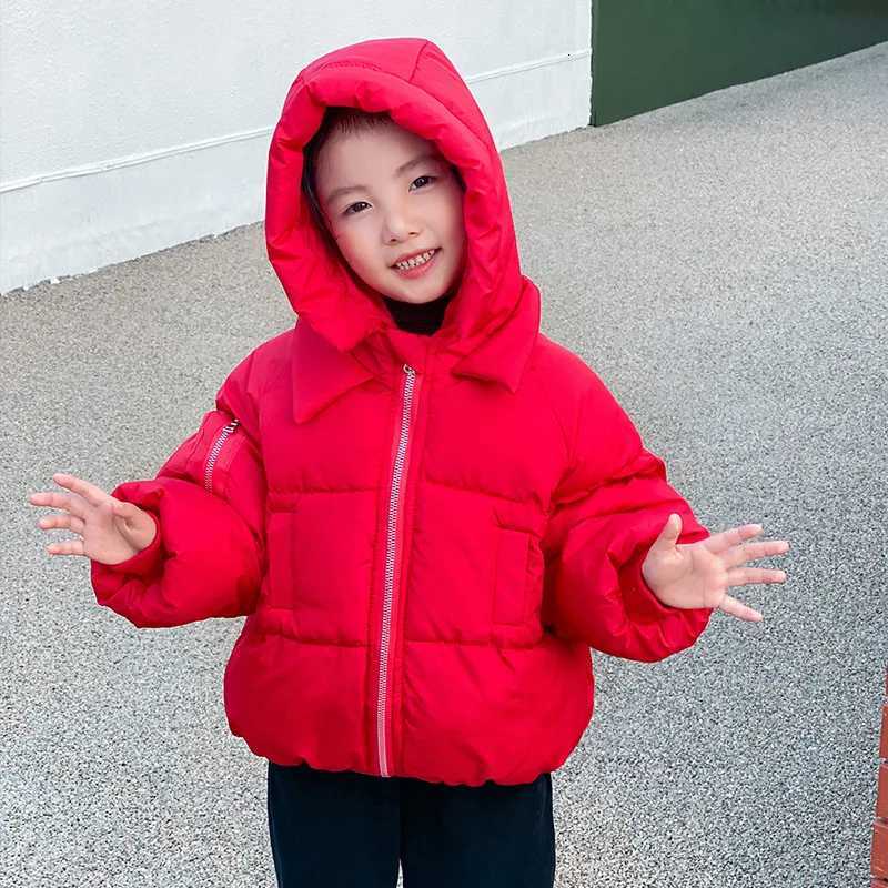 Childrens cottonpadded jackets boys jackets girls cottonpadded jackets mediumsized childrens hooded clothesT251016