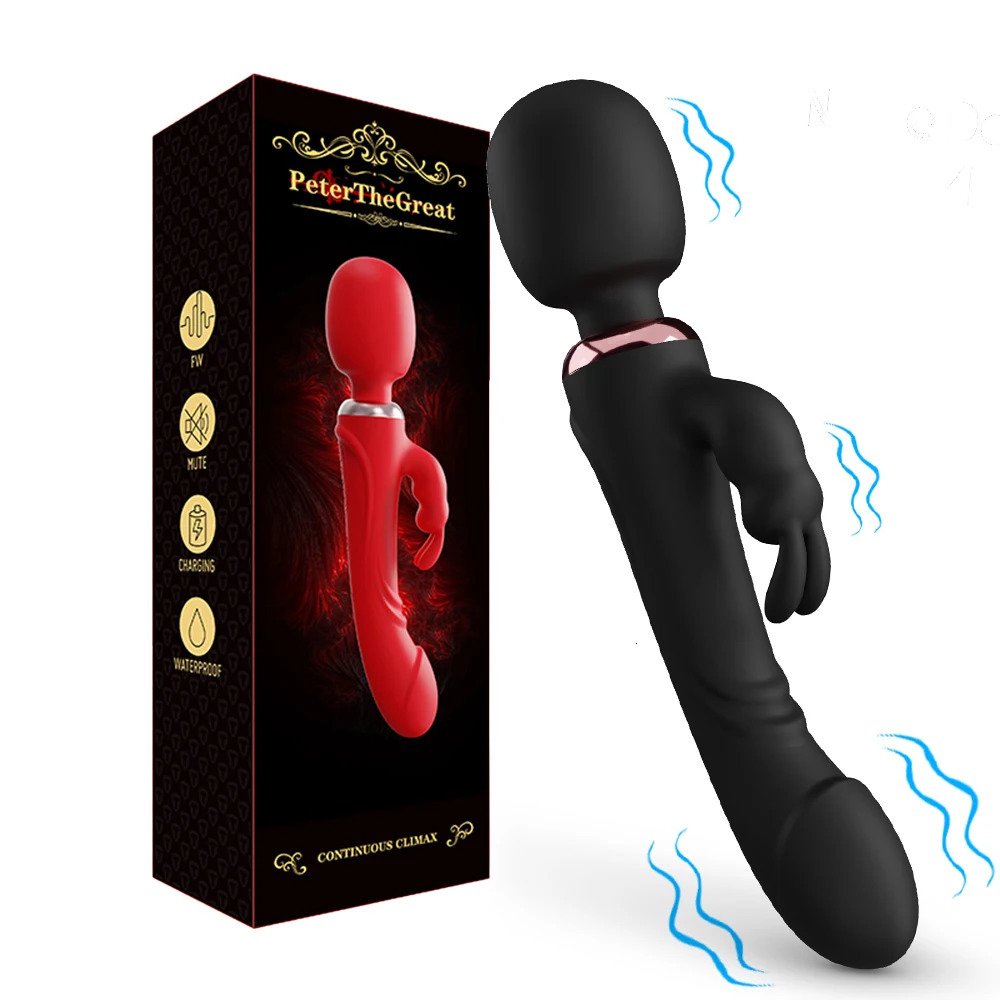 Three Heads Rabbit Vibrator 30 Powerful Vibration G Spot Clit Simulator Vaginal Anal Vibrating Dildo Massager Sex Toys for Women 251014