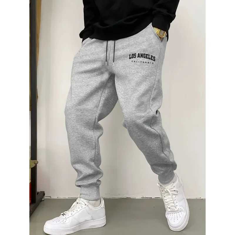 Fashionable printed mens casual sports pants comfortable autumn and winter sports pants winter outdoor running casual pants J251016