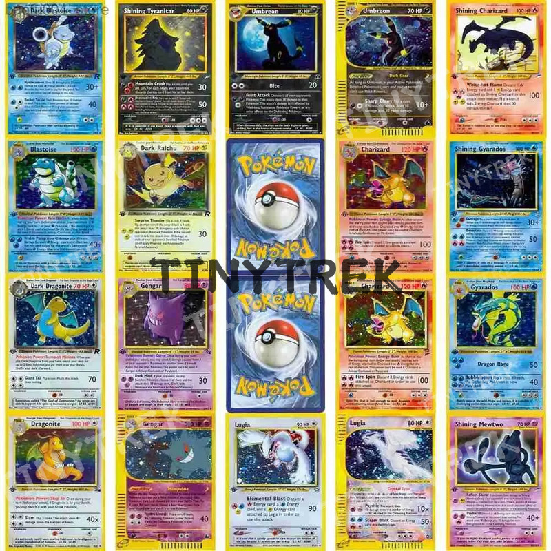 1996 1St Edition Base Set Single Flash Proxy Cards Blastoise Shining Lugia Gengar Game Dwe76 Collection L250911