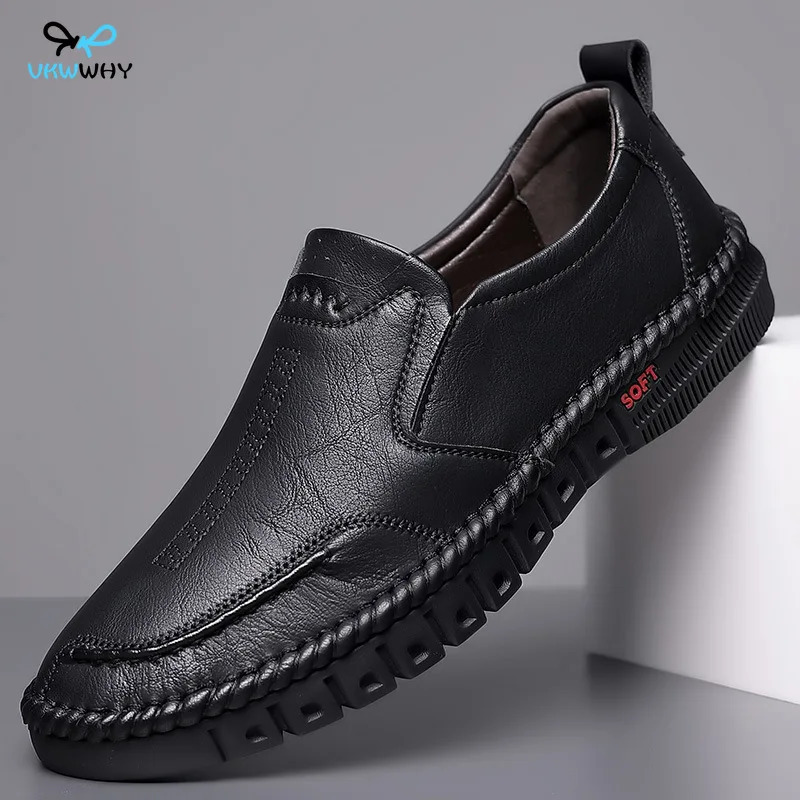 Business Casual Leather Shoes Breathable Moccasin Shoes Mens Casual Loafers Comfortable Shoes for Men Summer Mens Sneakers 251013