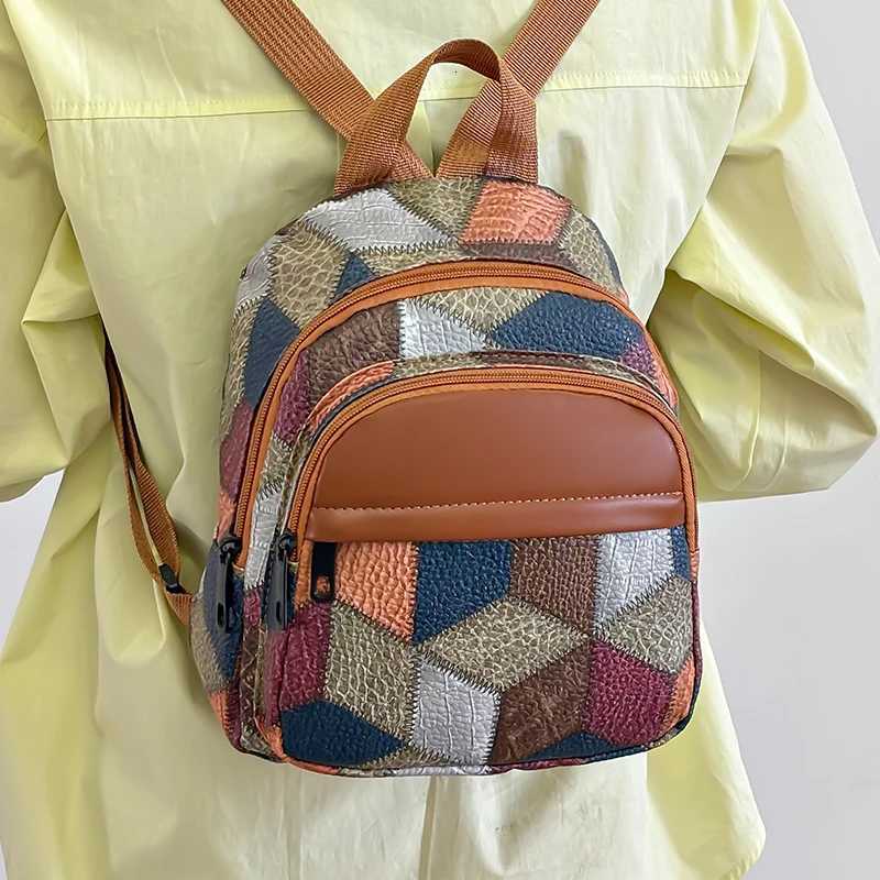 Neutral color backpack for men and women suitable for travel school outings and schoolbags for studentsT251016