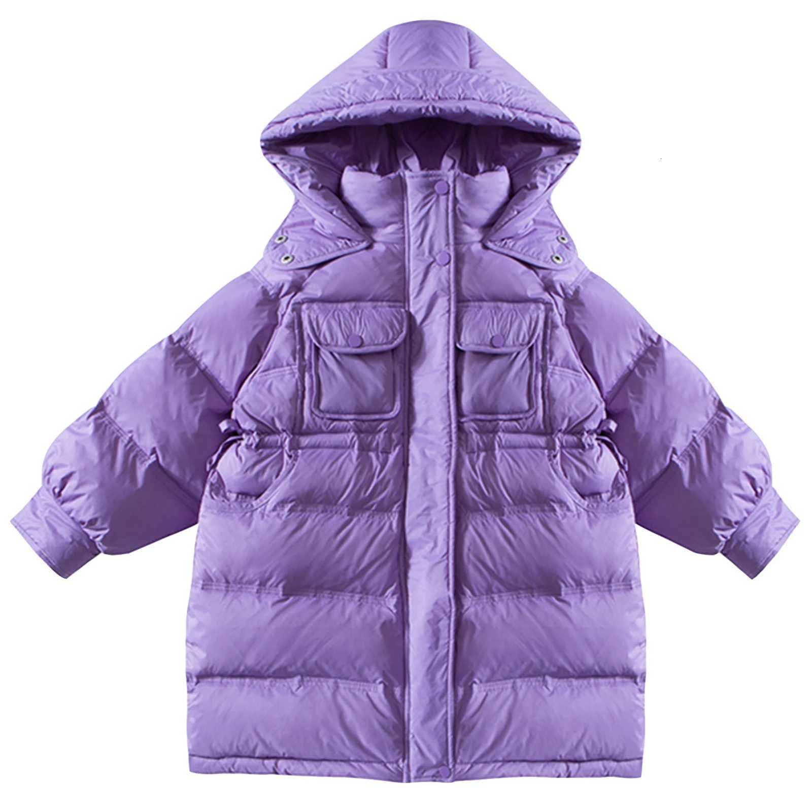 Girls Down Jacket Hooded Winter Warm Childrens Puffer Coat Thick Fashion Thick Down Cotton Parka Kids Outerwear for TeenagersT251016