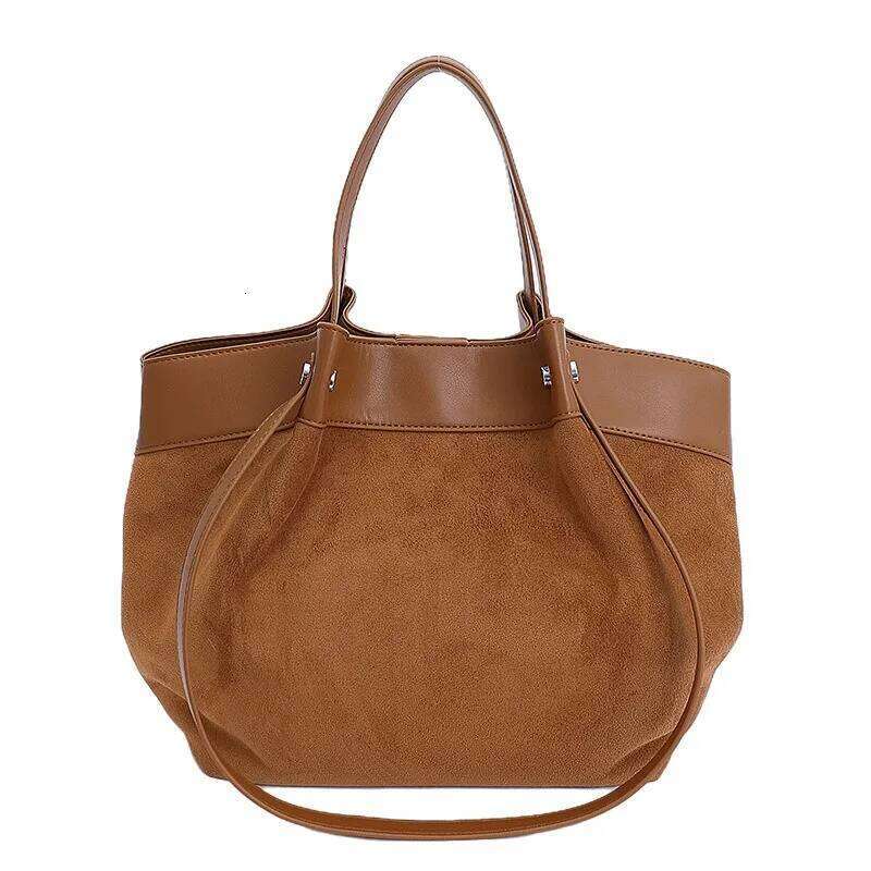 Fashion Design Elegant Bags Faux Suede Top-Handle Handbag Large Capacity Shoulder Tote Bag For Women Bolsos De Mujer Suotong251016 Suotong251016 Suot2