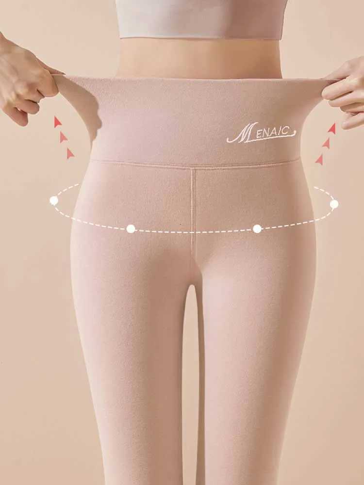 Winter Fleece Lined Leggings Women High Waist Velvet Keep Warm Pants Solid Comfortable Stretchy Thermal Tights Plus Size LegginsT251016